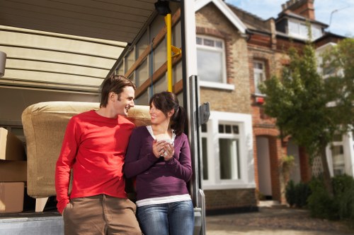 Local moving van on a residential street in Crayford